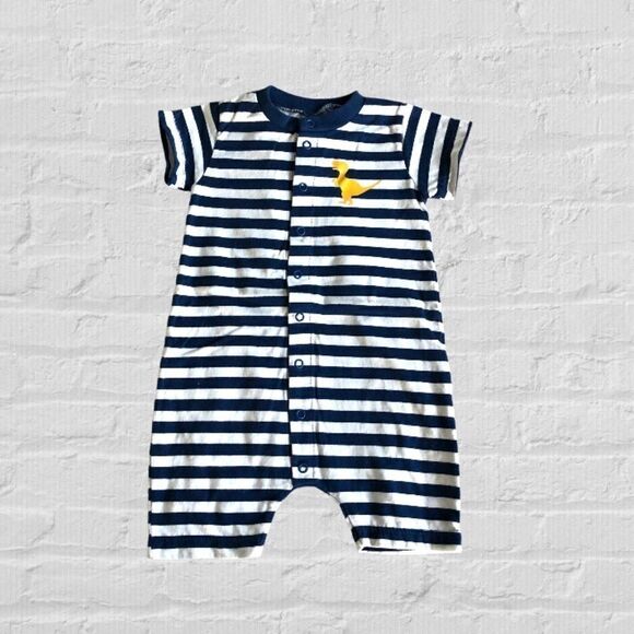 NWOT Hering Baby Short Sleeve Snap Up Romper - Picture 1 of 6